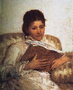 Mary Cassatt Reading the book oil painting artist